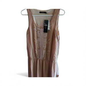 NEW|Ark & Co|Blush|Sleeveless|Mini Dress| Embellishments|Size Small|